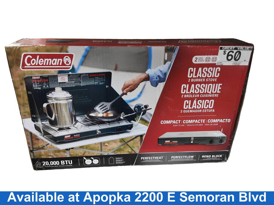Coleman 2 Burner Stove Blue Gas Grill / Smoker
