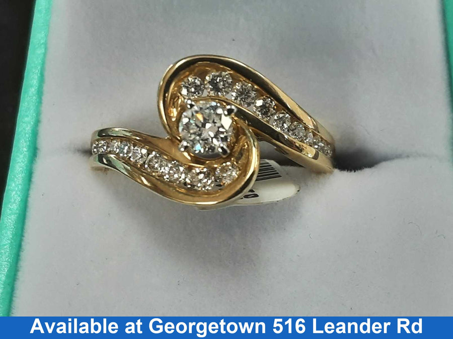 Ring - Wedding Set - Yellow Gold 14k (.585) 7.8 grams Size 9