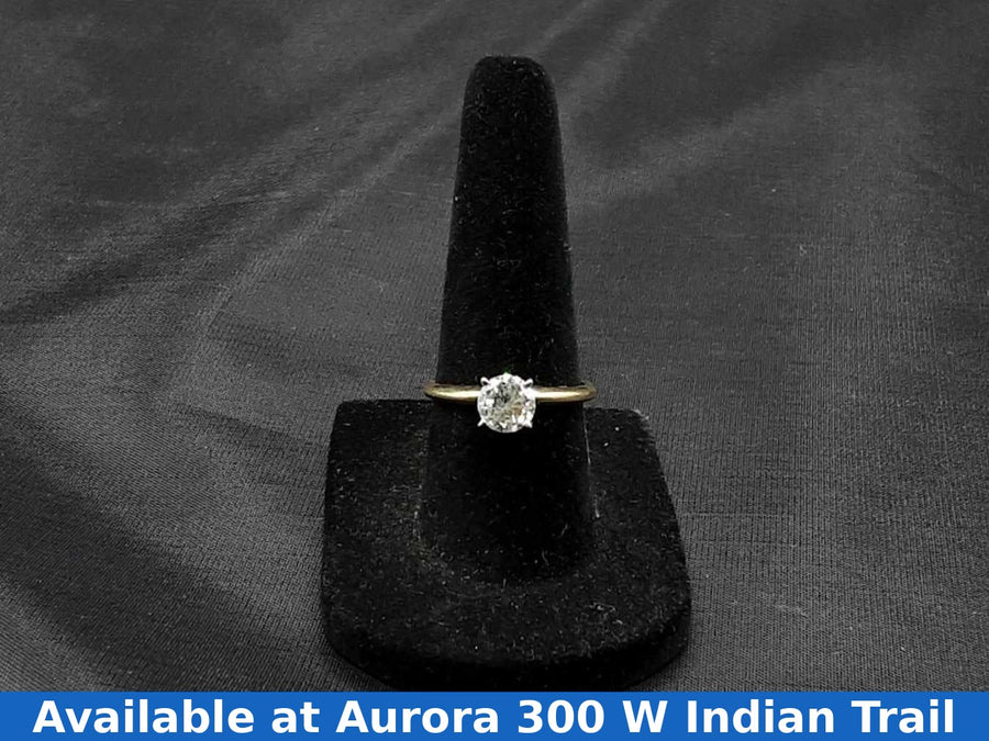 Ring - Engagement Set - Yellow Gold 14k (.585) 2.2 grams Size 6.5