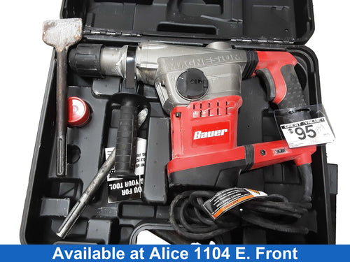 Bauer 2143e-b Red Corded Hammer Drill