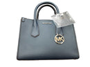 Michael Kors Mercer Small Satchel Bag Blue Purse / Handbag