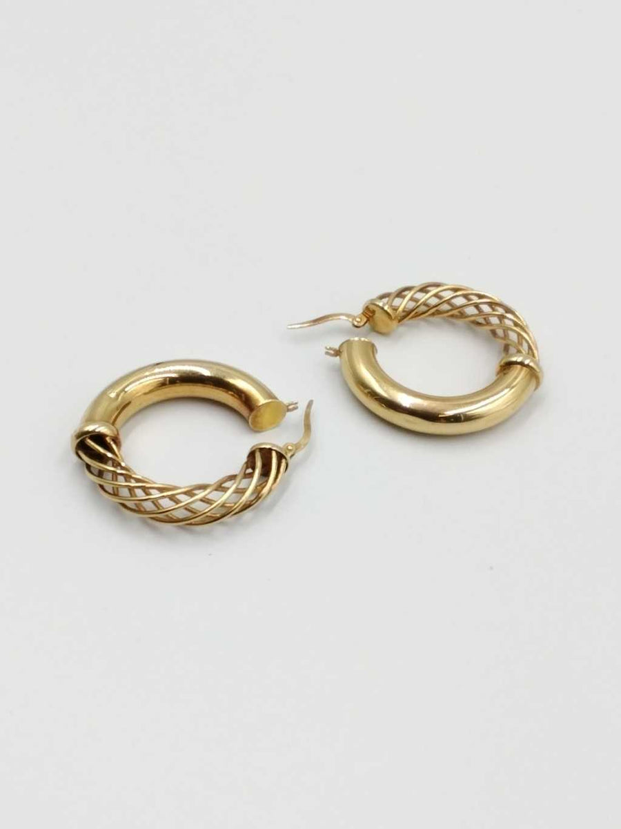 Hoop Earrings - Yellow Gold 14k (.585) 7.2 grams