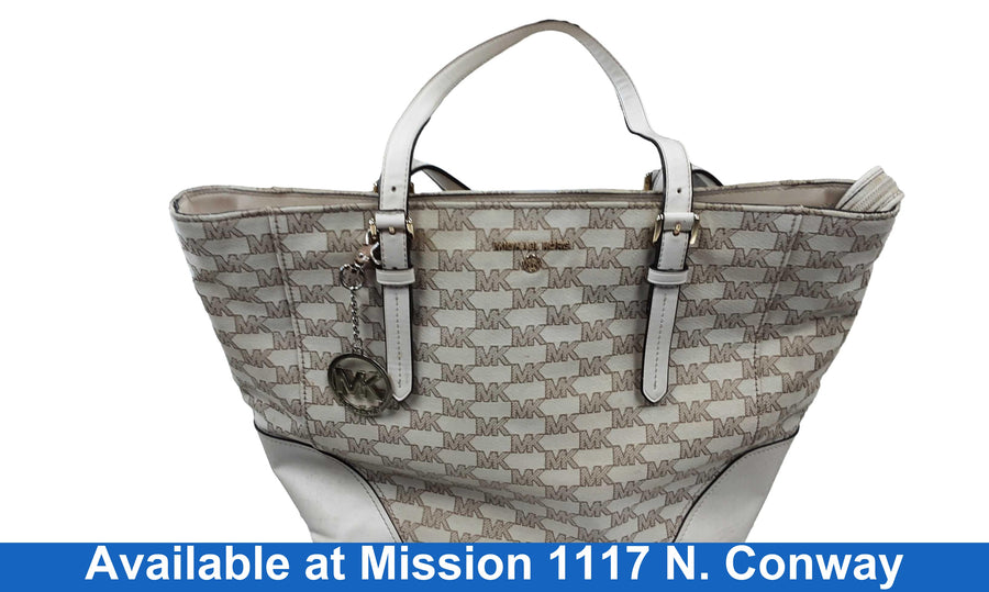 Michael Kors Js-2202 White Purse / Handbag