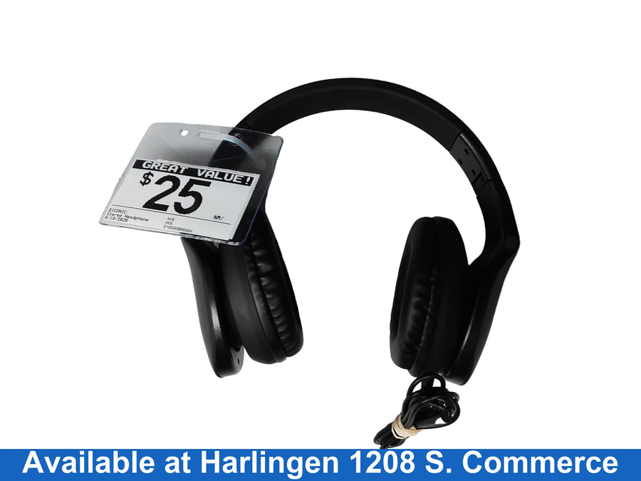 Biconic Black Stereo Headphone