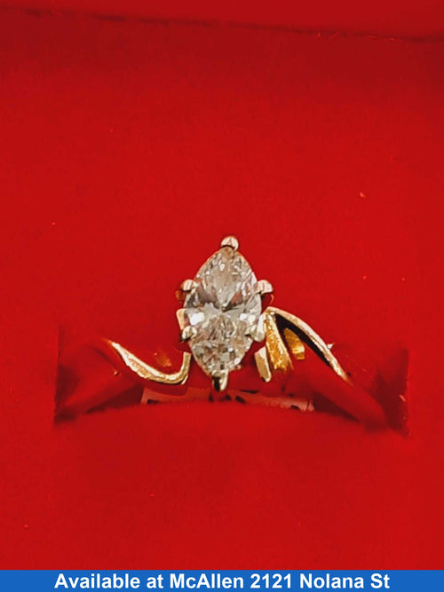 Women's Ring - Solitaire - Yellow Gold 14k (.585) 2.8 grams Size 8