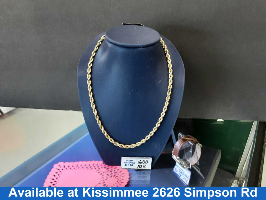 Rope Chain - Yellow Gold 10k (.417) 7.2 grams 20 inch