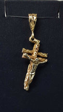 Religious Pendant - Tricolor Gold 10k (.417) 3.7 grams