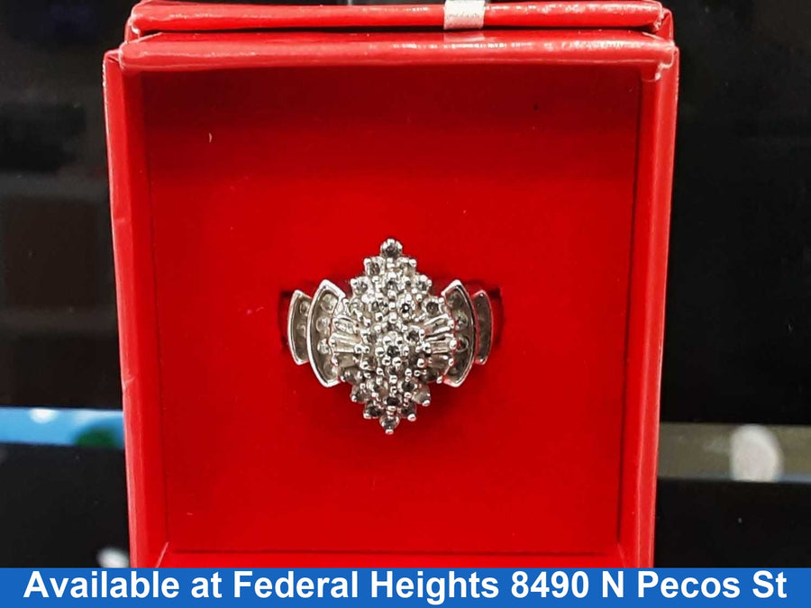 Women's Ring - White Gold 10k (.417) 4.83 grams Size 7.5