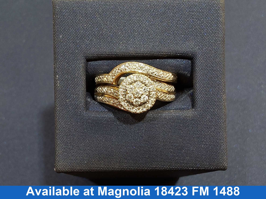 Ring - Engagement Set - Yellow Gold 10k (.417) 5.3 grams Size 7