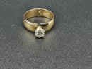 Women's Ring - Solitaire - Yellow Gold 14k (.585) 4.2 grams Size 8