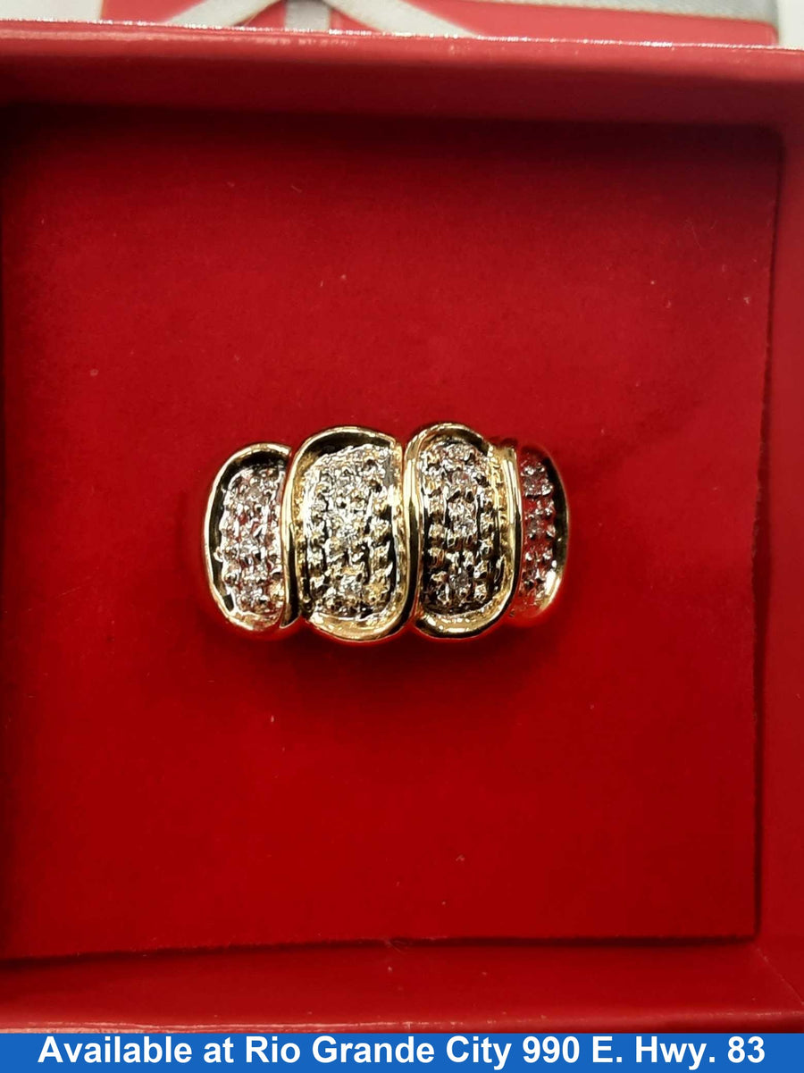 Women's Ring - Yellow Gold 14k (.585) 5.2 grams Size 20