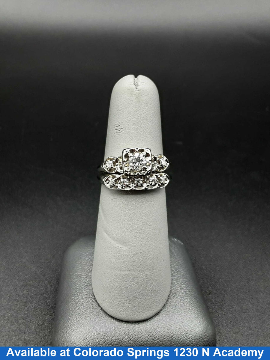 Ring - Wedding Band - White Gold 10k (.417) 5.8 grams Size 6.5