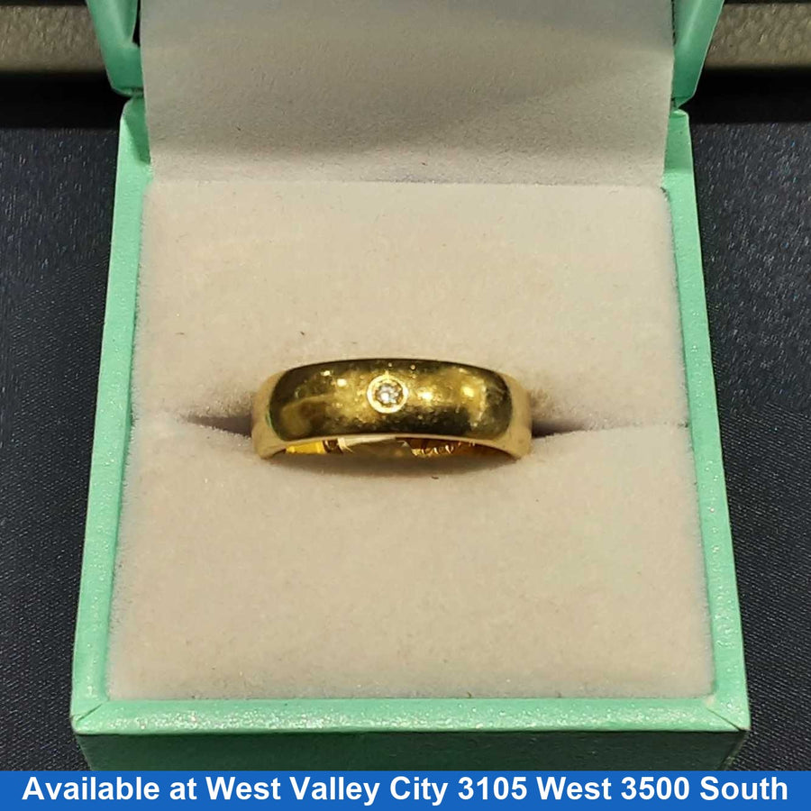 Ring - Wedding Band - Yellow Gold 18k (.750) 6.6 grams Size 10