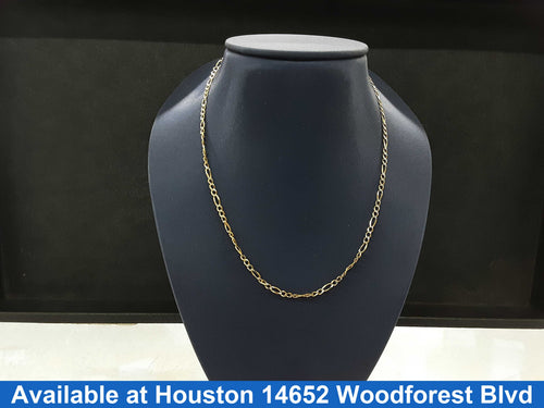 Figaro Chain - Yellow Gold 10k (.417) 3.6 grams 16 inch