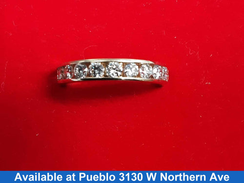 Ring - Channel Set - Yellow Gold 14k (.585) 3.1 grams Size 6