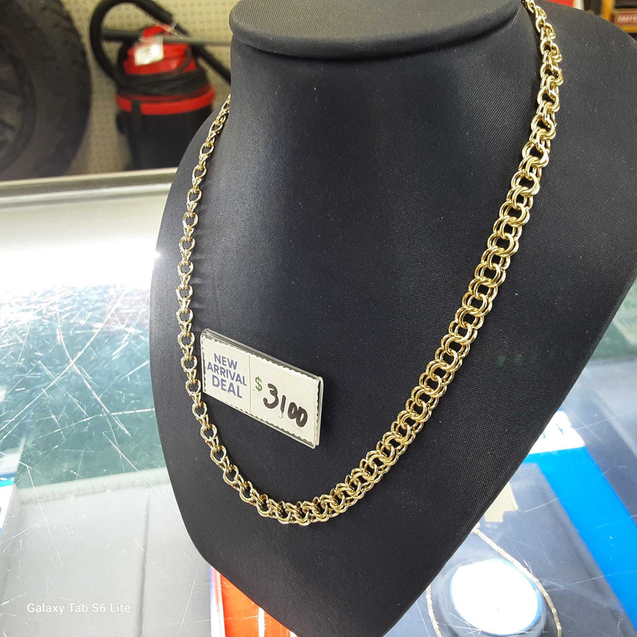 Cuban Link Chain - Yellow Gold 14k (.585) 21.7 grams 22 inch