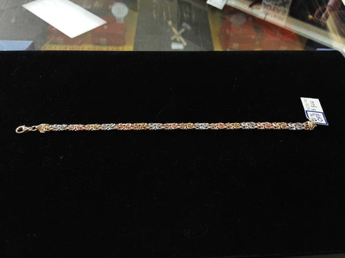 Tricolor Bracelet - Tricolor Gold 14k (.585) 7.3 grams 7 inch