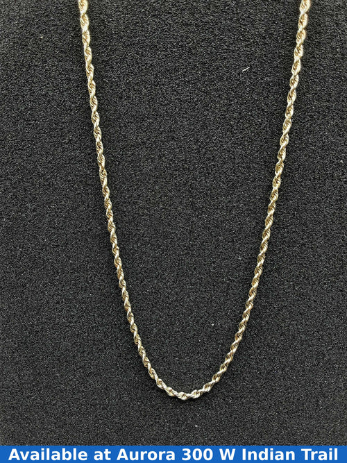Rope Chain - Yellow Gold 14k (.585) 11.1 grams 25 inch