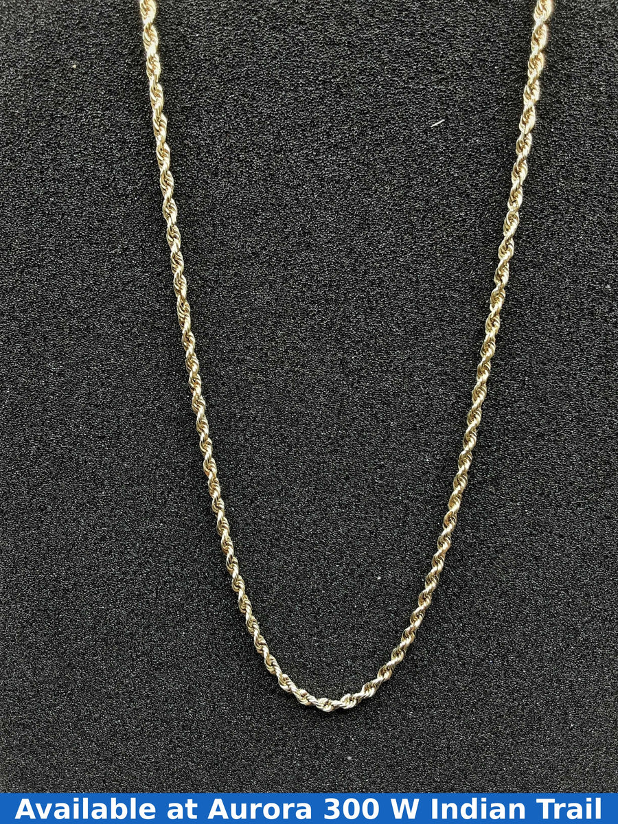 Rope Chain - Yellow Gold 14k (.585) 11.1 grams 25 inch