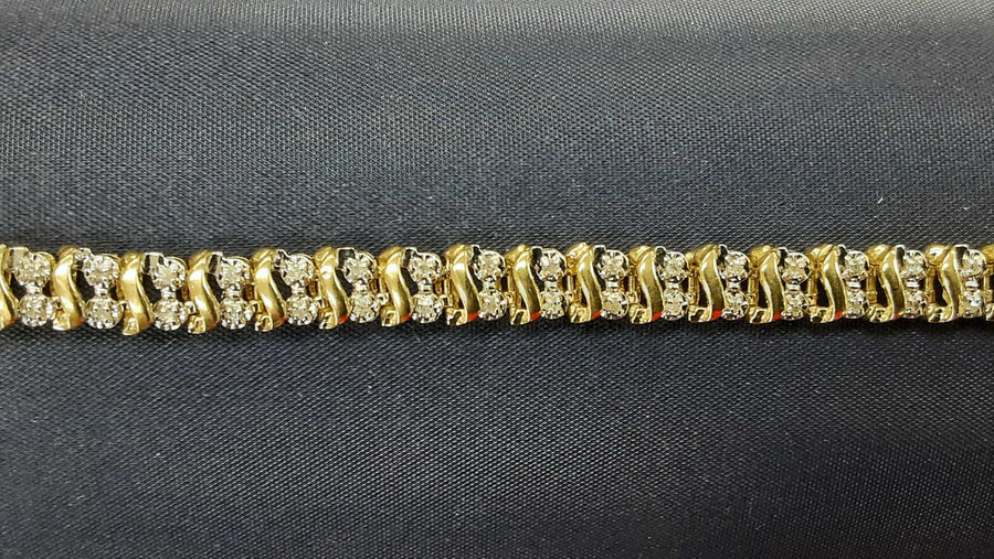 Tennis Bracelet - Yellow Gold 10k (.417) 8.8 grams 7 inch