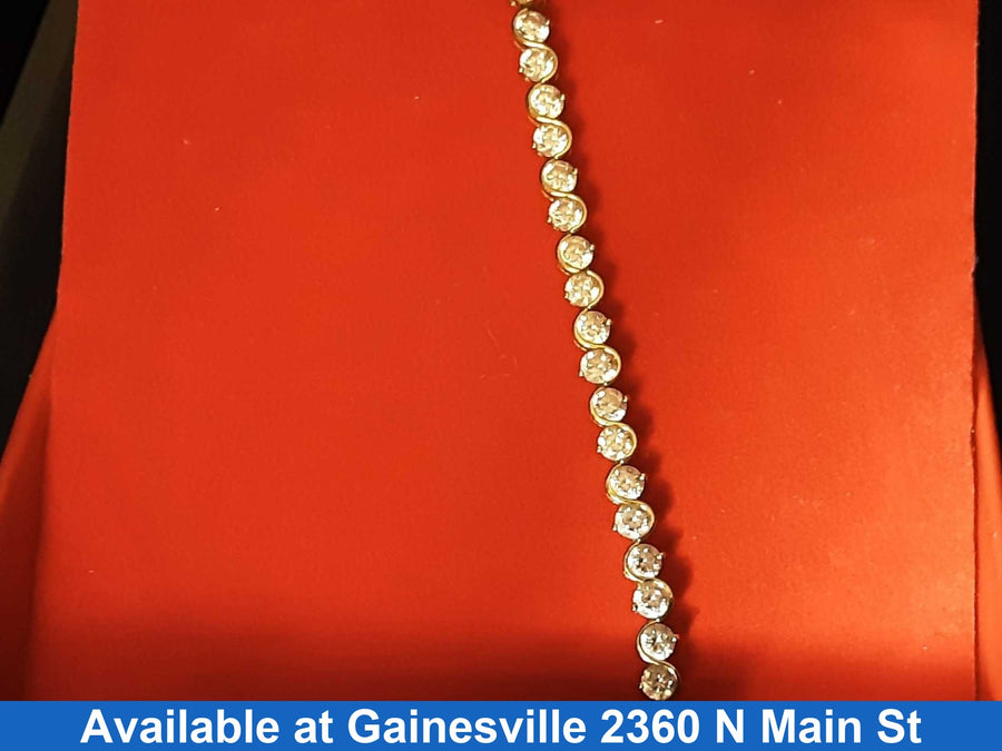 Tennis Bracelet - Yellow Gold 14k (.585) 8 grams 8 inch