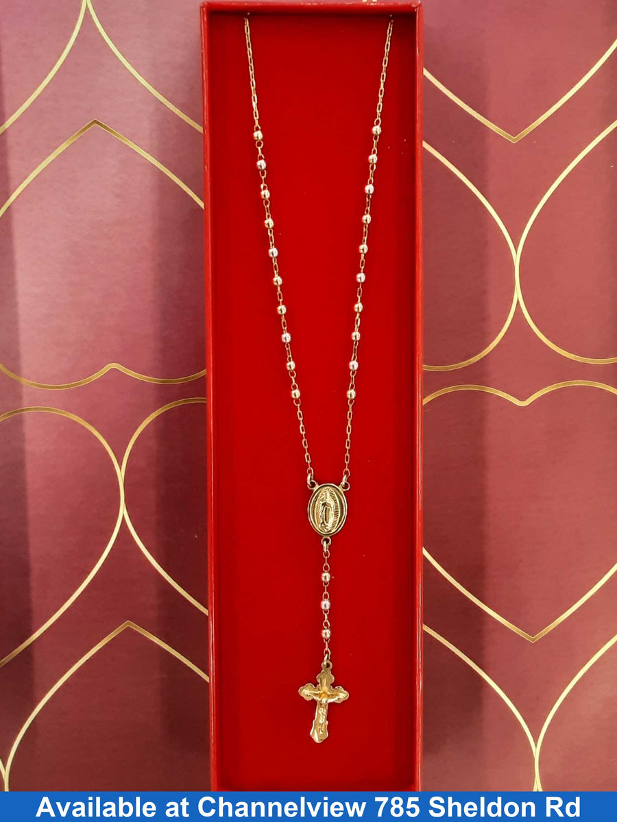 Bead Chain - Tricolor Gold 14k (.585) 7.6 grams 22 inch