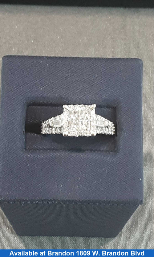 Ring - Engagement Set - White Gold 14k (.585) 5 grams Size 9