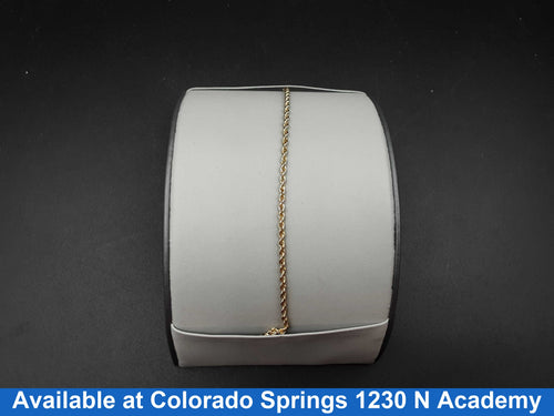 Rope Bracelet - Yellow Gold 10k (.417) 3.8 grams 8 inch
