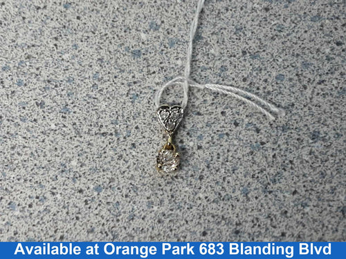 Diamond Pendant - Yellow Gold 14k (.585) 1.2 grams