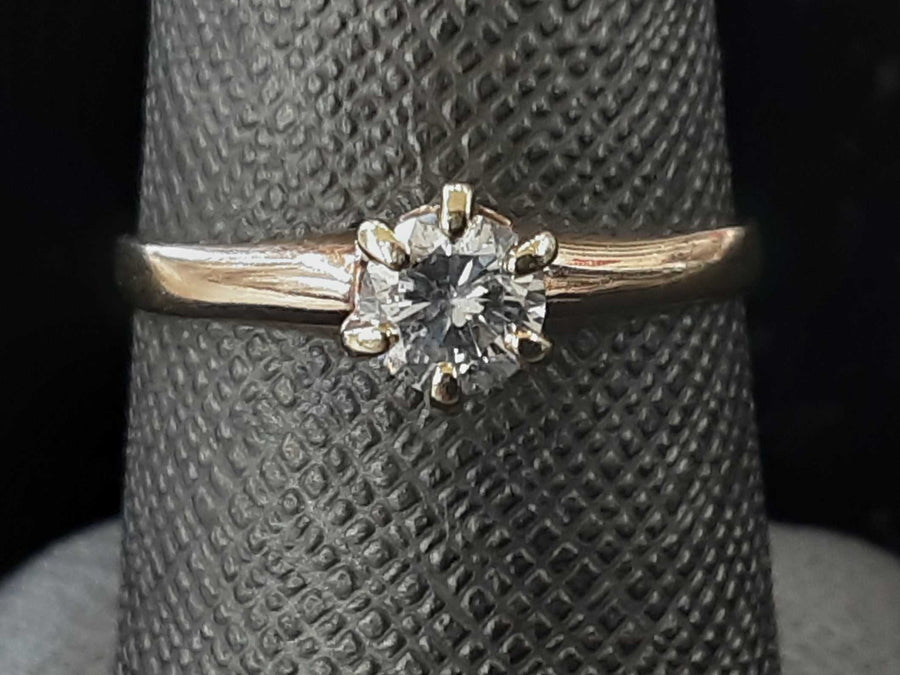 Ring - Engagement Set - Yellow Gold 14k (.585) 1.9 grams Size 8