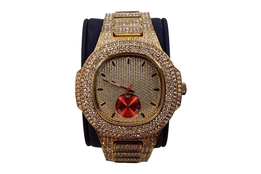 Sunborn Techno Pave Gold Regular Watch