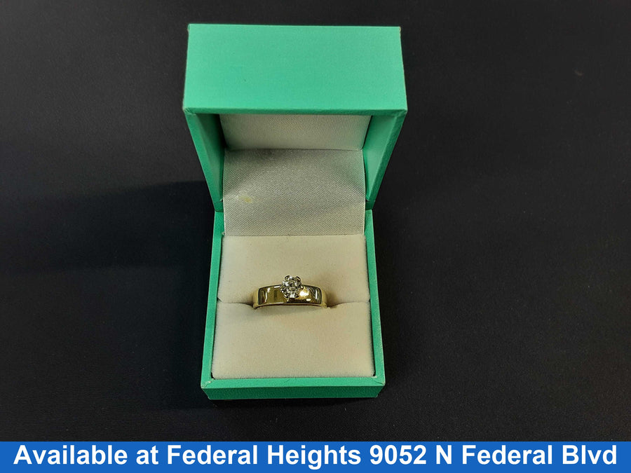 Women's Ring - Solitaire - Yellow Gold 10k (.417) 2.54 grams Size 8