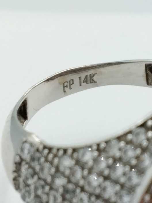 Women's Ring - White Gold 14k (.585) 5.2 grams Size 9.5