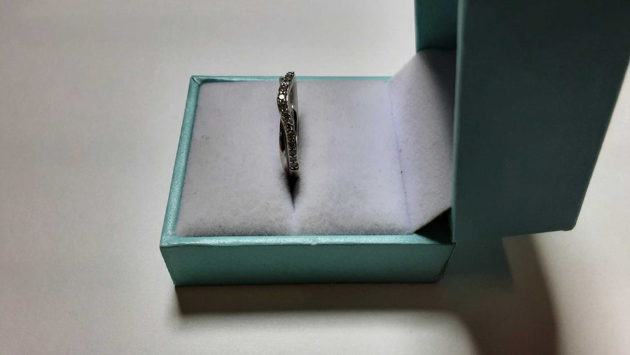 Ring - Wedding Set - White Gold 14k (.585) 10.2 grams Size 7.5