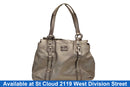 Coach Mia Leather Carryall Silver Purse / Handbag