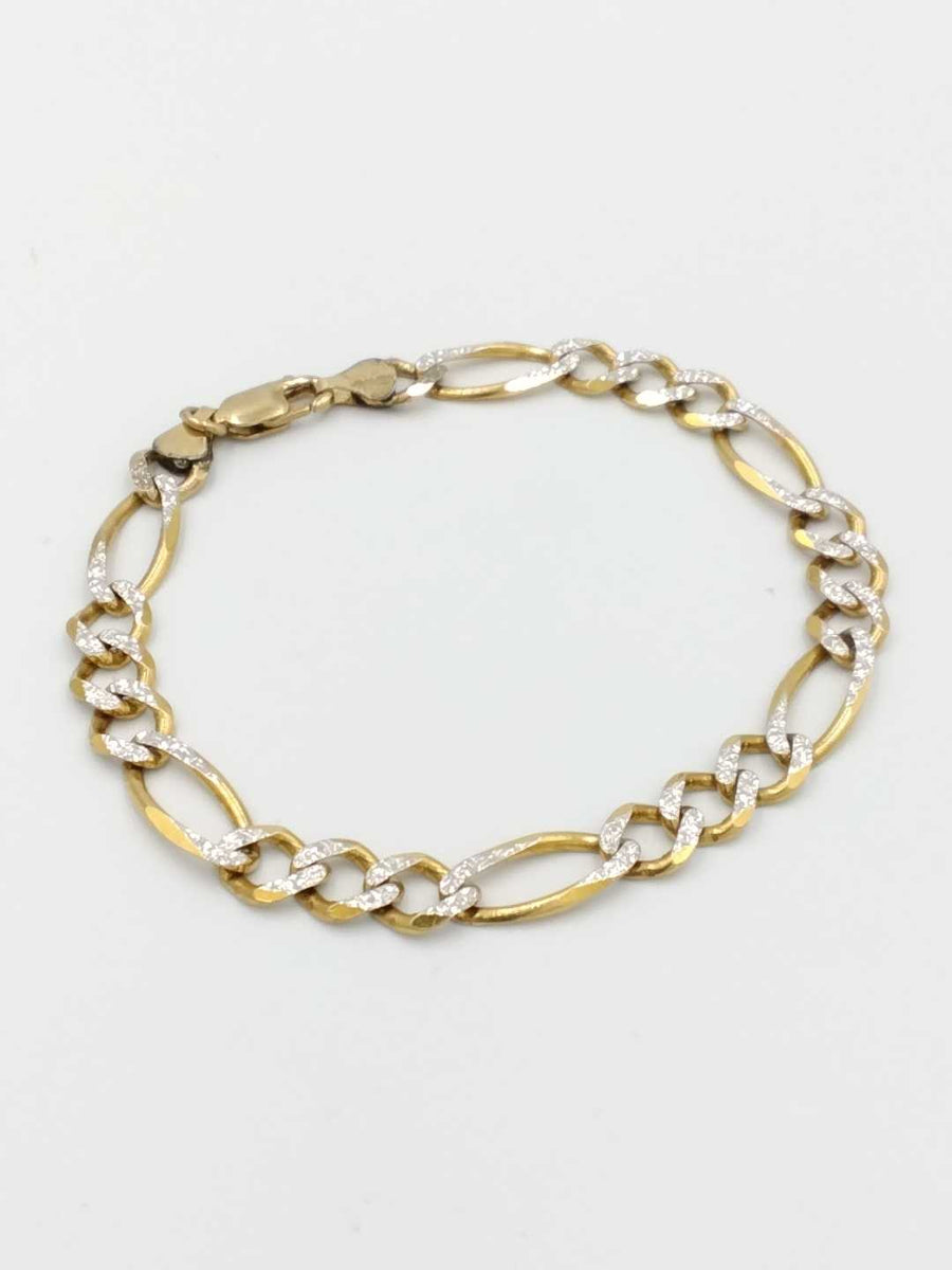 Figaro Bracelet - Yellow Gold 10k (.417) 13.3 grams 9 inch
