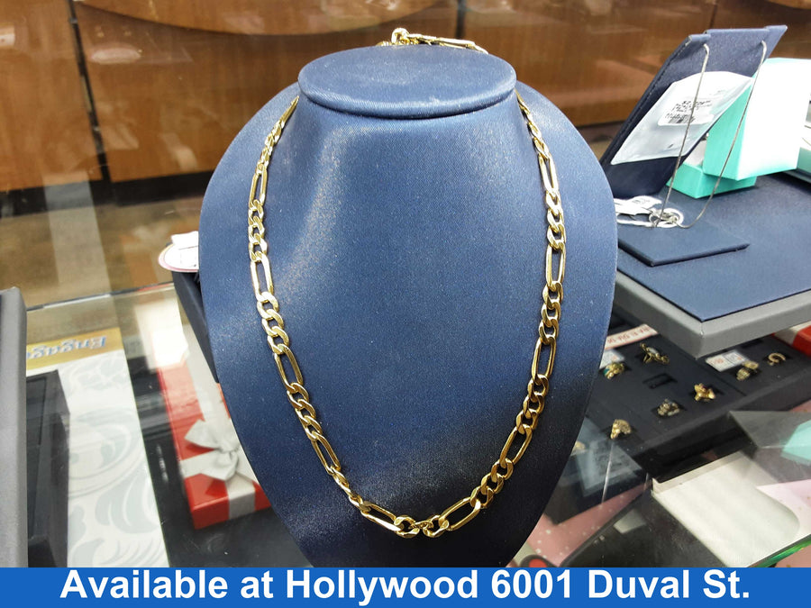Figaro Chain - Yellow Gold 18k (.750) 35.1 grams 22 inch