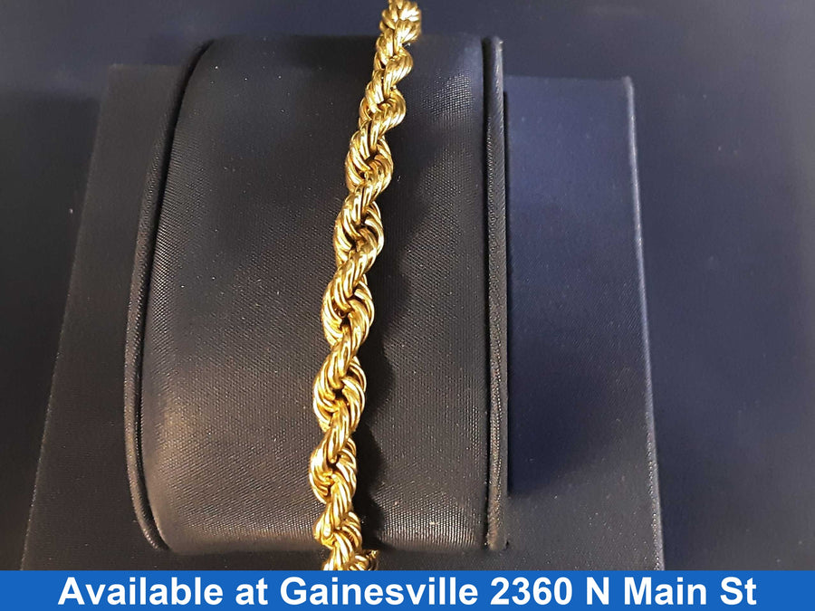 Rope Bracelet - Yellow Gold 14k (.585) 11.3 grams 9 inch