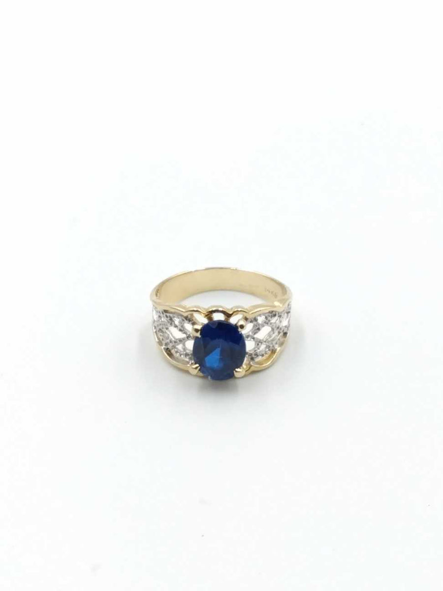 Women's Ring - Solitaire - Yellow Gold 14k (.585) 3.3 grams Size 7