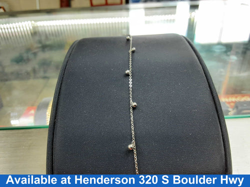 Bead Bracelet - White Gold 14k (.585) 0.9 grams 5 inch