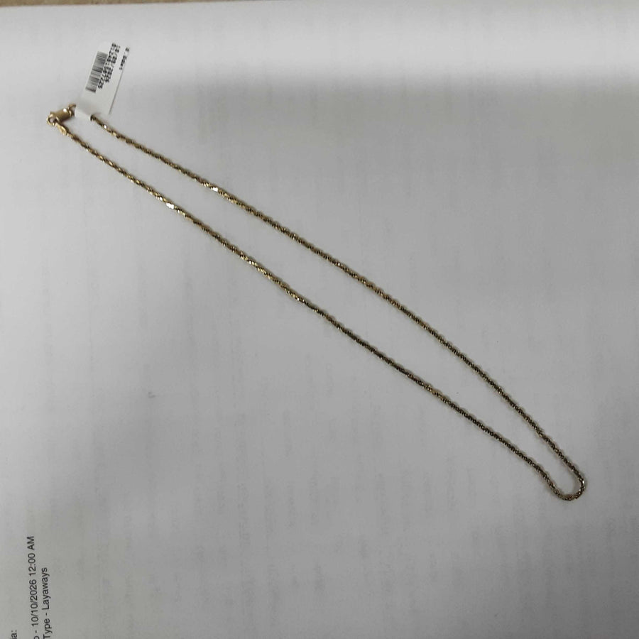 Fox Tail Chain - Yellow Gold 14k (.585) 5.1 grams 16 inch