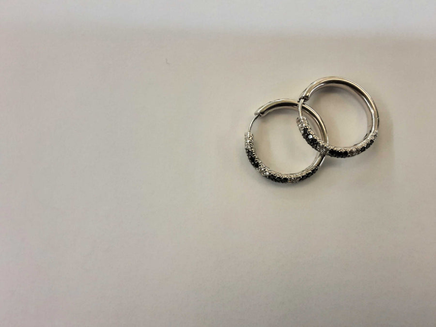 Bangle Earrings - White Gold 14k (.585) 7.2 grams