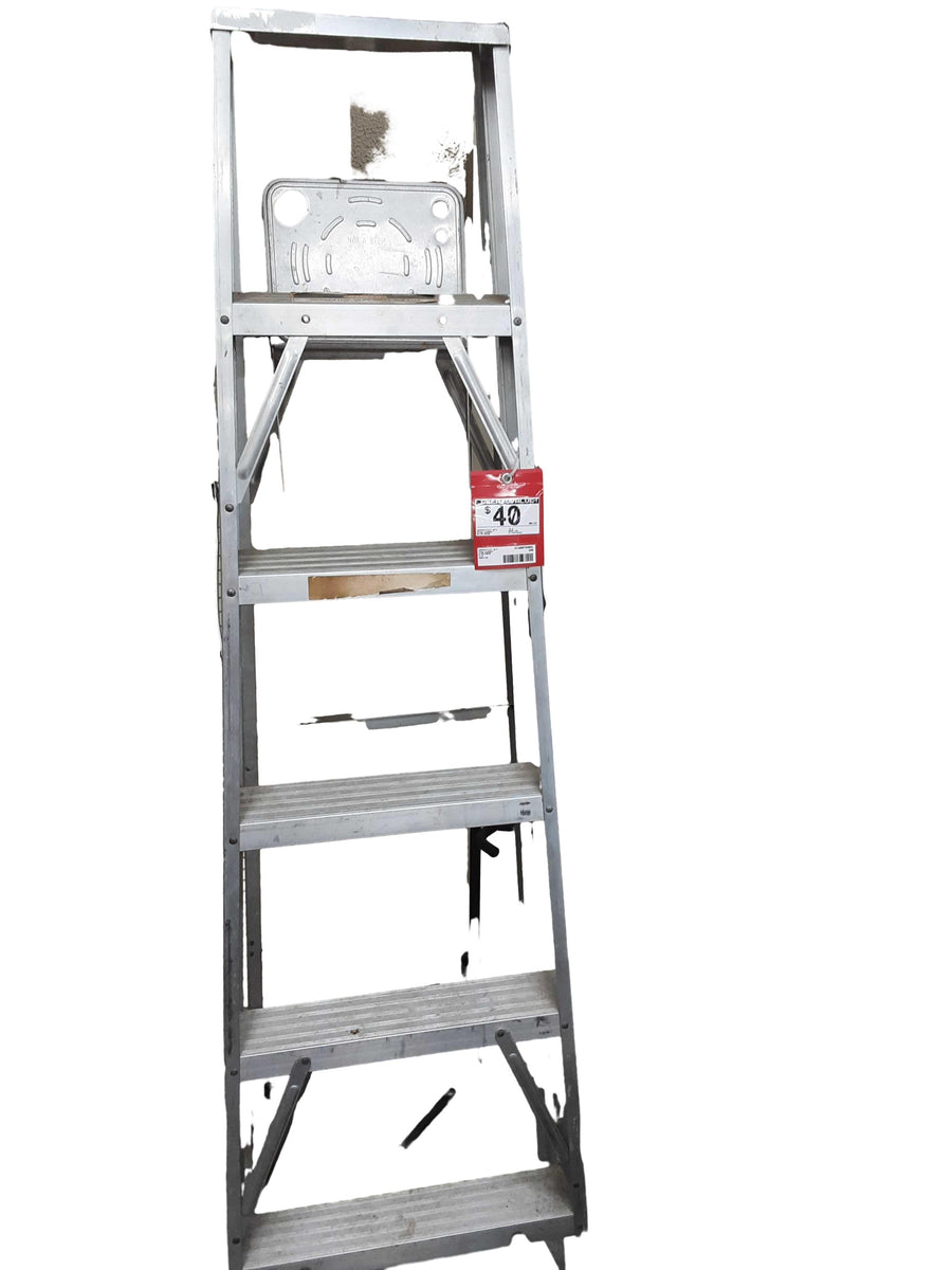 Commercial Grade 75-8 Silver Step Stool