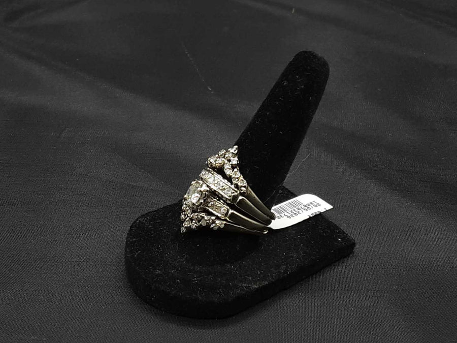 Ring - Engagement Set - White Gold 14k (.585) 8.8 grams Size 8.5