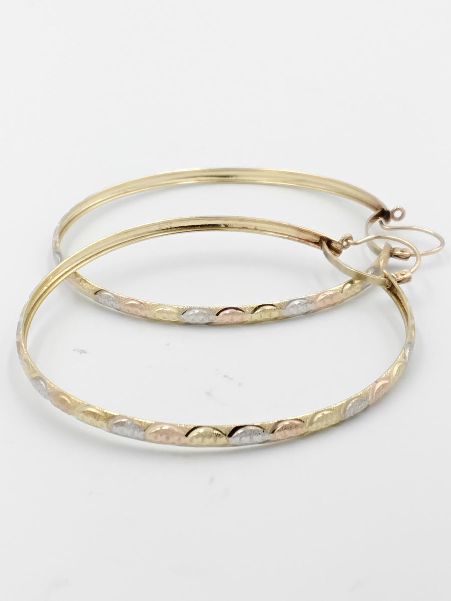 Bangle Earrings - Yellow Gold 10k (.417) 8.6 grams