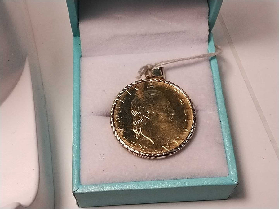 Coin Pendant - Yellow Gold 14k (.585) 5.7 grams