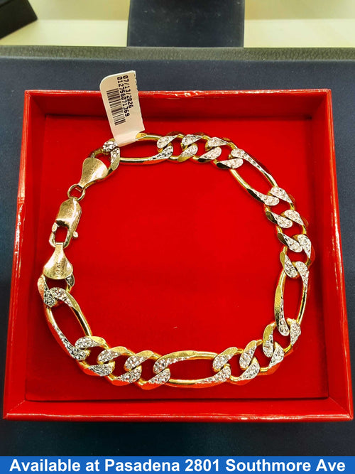 Figaro Bracelet - Yellow Gold 14k (.585) 28.7 grams 8 inch