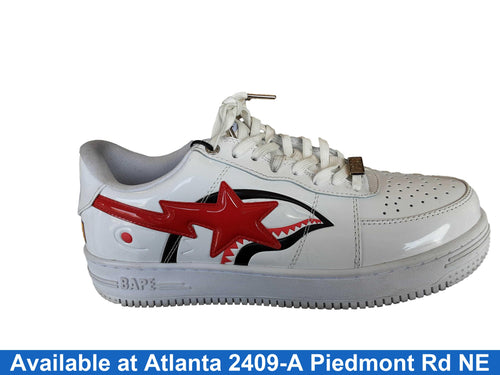 Bape Bapesta Low White White