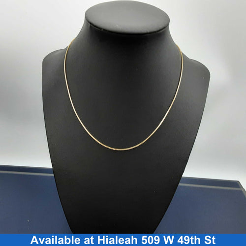 Box Chain - Yellow Gold 18k (.750) 3 grams 16 inch