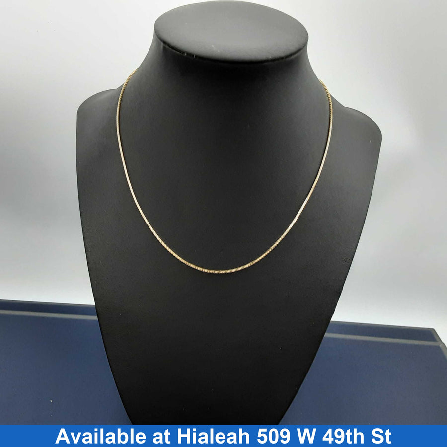 Box Chain - Yellow Gold 18k (.750) 3 grams 16 inch